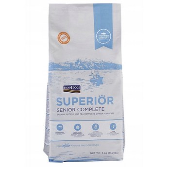 FISH4DOGS Superior Senior Complete Salmon - sausas maistas &scaron;unims - 6kg