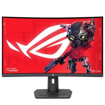 Asus ROG Strix XG32WCS USB Type-C Gaming Monitor &ndash; 32-inch (31.5 viewable) 2560x1440, Curved, 180Hz (Above 144Hz), 1ms (GTG), Fast VA, Extreme Low Motion Blur Sync, USB Type-C, FreeSync, DisplayWidget Center, tripod socket, HDR
