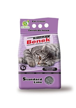 Certech Super Benek Standard Levandos - Sluoksniuotas kačių kraikas 5 l