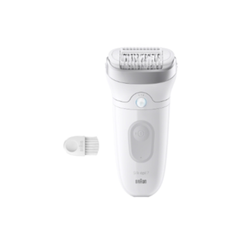 Braun Silk-&eacute;pil 7 SE7-000 Epilator, Wet & Dry, White/Grey | Braun