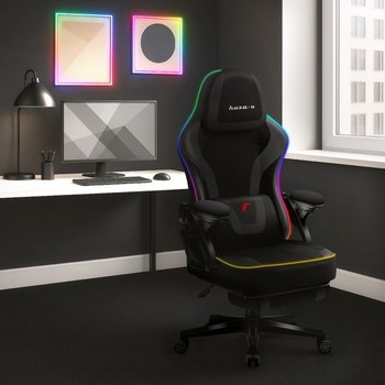 RGB Black Mesh žaidimų kėdė