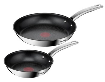 TEFAL | Pan Set | Intuition B817S255 | Frying | Diameter 20/26 cm | Suitable for induction hob | Fixed handle | Black/Silver