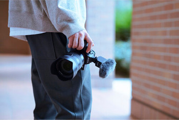 Sony | Compact Camera-Mount Digital Shotgun Microphone | ECM-B10 | Three pickup modes: Multidirectional, unidirectional and circular; Simple switching; Digital signal processing; Highly effective noise reduction filter; Digital audio transmission