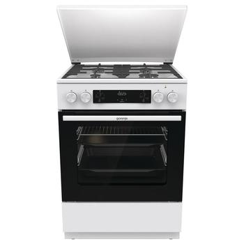 Gorenje, 71 L, plotis 60 cm, balta - Dujinė viryklė su elektrine orkaite
