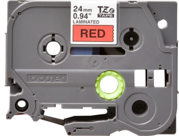 Brother | TZe-451 Laminated Tape | Black On Red | TZe | 8 m | 2.4 cm