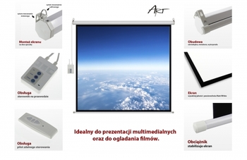 ART FS-100 4:3 electric display 4:3 100" 203x152cm with remote control