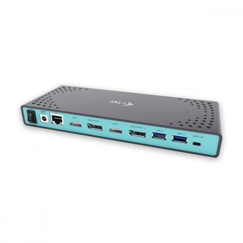 I-TEC USB 3.0/USB-C Dualdock 1x 5K 2x 4K 60Hz 2x HDMI 2x DP 1x GLAN 6x USB 3.0 1x Audio/Mic Jack Kensington compatible with TB 3