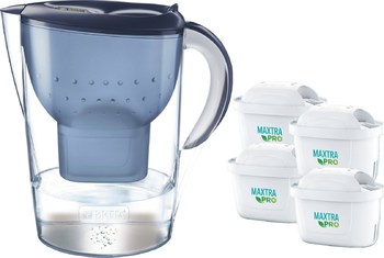 &bdquo;Brita Marella XL&ldquo; ąsotis + 4 &bdquo;Maxtra&ldquo; kasetės mėlyna