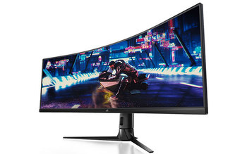 Asus ROG STRIX XG49VQ 144Hz lenktas GAMING LED monitorius su garsiakalbiais ir VA bei FreeSync 2 HDR technologijomis | 49 colių | Super ultra-wide 3840x1080, 32:9 | Reakcijos laikas: 4ms | Peržiūros kampas: 178&deg;/178&deg; | Jungtys: HDMI, DisplayPort, USB, 3.5mm Mini-Jack | Tilt, Height Adjustment, Swivel, VESA, Kensington lock