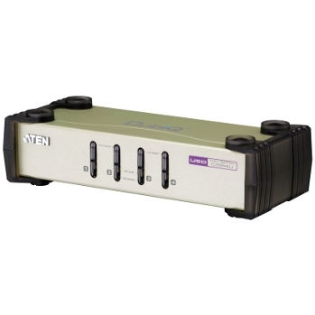 ATEN CS84U-AT CS84U 4-Port PS/2-USB KVM Switch 4x Custom KVM Cable Sets Non-powered