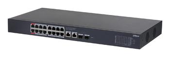 Switch|DAHUA|CS4220-16GT-190|Switch type Managed|Switch layer L2|Rack mounting Yes|Form factor 1U|18xRJ-45 ports|RJ-45 Ports Type Gigabit Ethernet (10/100/1000)|18xGigabit Ethernet (copper) ports quantity|2xSFP module slots quantity|Power over Ethernet (PoE) Yes|16xPower over Ethernet (PoE) ports quantity|Total Power over Ethernet (PoE) budget 190 W|CS4220-16GT-190