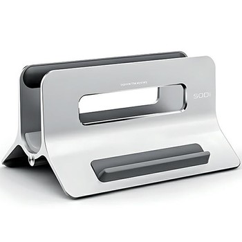 Gravity holder stand for MacBook silver