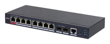 Switch|DAHUA|S4210-8GT-110|Switch type Managed|Switch layer L2|Form factor Desktop/Wall-Mounting|8xRJ-45 ports|RJ-45 Ports Type Gigabit Ethernet (10/100/1000)|2xFiber uplink ports quantity|Power over Ethernet (PoE) Yes|8xPower over Ethernet (PoE) ports quantity|1xPower over Ethernet 4PPoE (PoE++) ports quantity|Total Power over Ethernet (PoE) budget 110 W|S4210-8GT-110