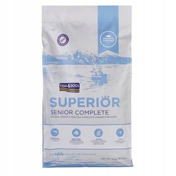 FISH4DOGS Superior Senior Medium Complete Salmon - sausas maistas &scaron;unims - 12kg