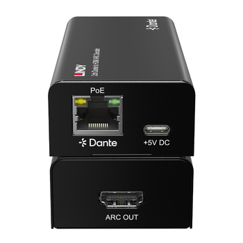 Audio Dekoderis - Lindy 2ch Dante į HDMI ARC Dekoderis, 96kHz, RJ45 Įvestis, HDMI I&scaron;vestis, Juoda