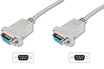 DIGITUS Zero-modem cable D-sub9 w/W 1.8m beige bulk