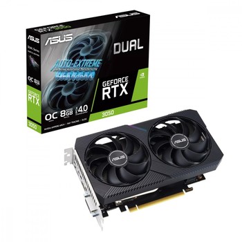 Graphics Card|ASUS|NVIDIA GeForce RTX 3050|8 GB|GDDR6|128 bit|PCIE 4.0 16x|Dual Slot Fansink|1xDVI-D|1xHDMI|1xDisplayPort|DUAL-RTX3050-O8G-V2