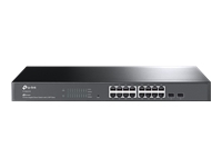 TP-Link Omada SG2218 tinklo komutatorius Valdomas L2/L2+ Gigabit Ethernet (10/100/1000) 1U Juoda