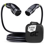 Green Cell EVKABGC04 elektromobilių įkrovimo kabelis Juoda Type 1 Type 2 3 7 m